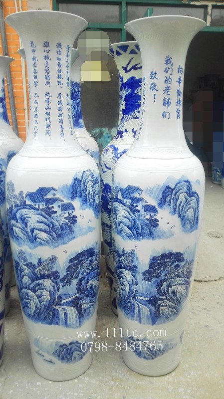客户定做2米落地大花瓶