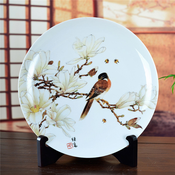 景德镇陶瓷挂盘桌面摆件瓷盘20~40cm