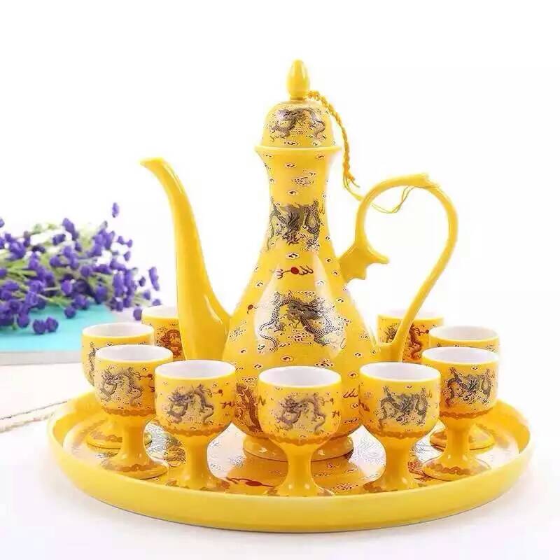 景德镇陶瓷礼品茶具酒具定做加印LOGO