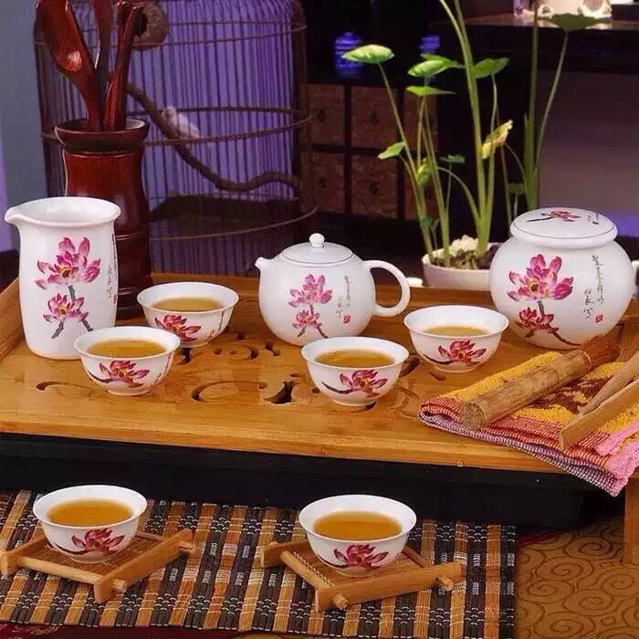景德镇陶瓷礼品茶具酒具定做加印LOGO
