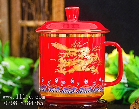景德镇陶瓷礼品茶杯会议杯定做加印LOGO