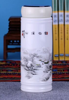 景德镇陶瓷礼品茶杯会议杯定做加印LOGO
