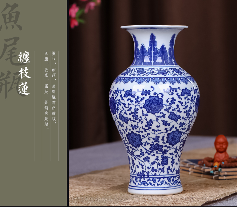 景德镇陶瓷礼品花瓶定做，加企业LOGO标识，可以印字