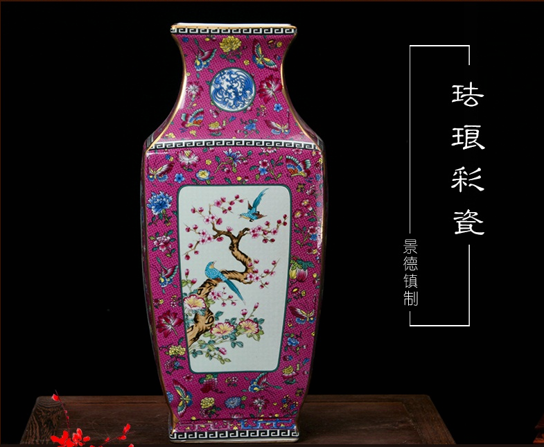 景德镇陶瓷礼品花瓶定做，加企业LOGO标识，可以印字