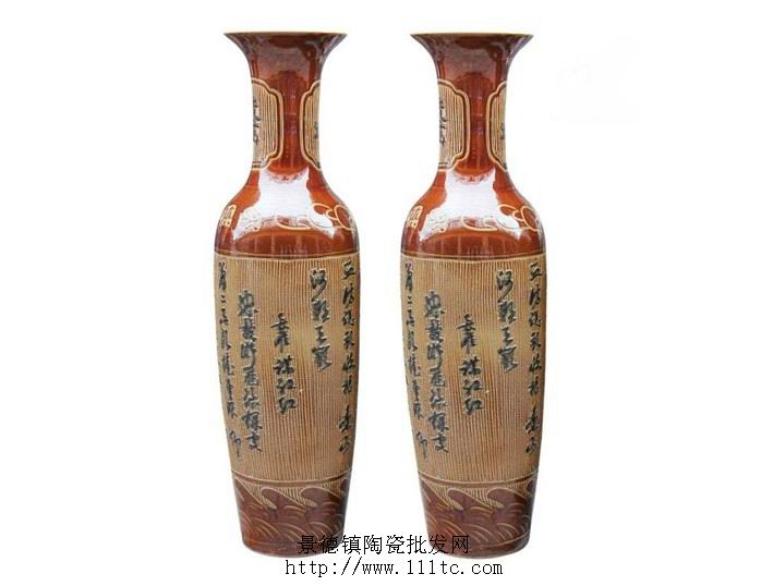 陶瓷落地大花瓶大盘定做