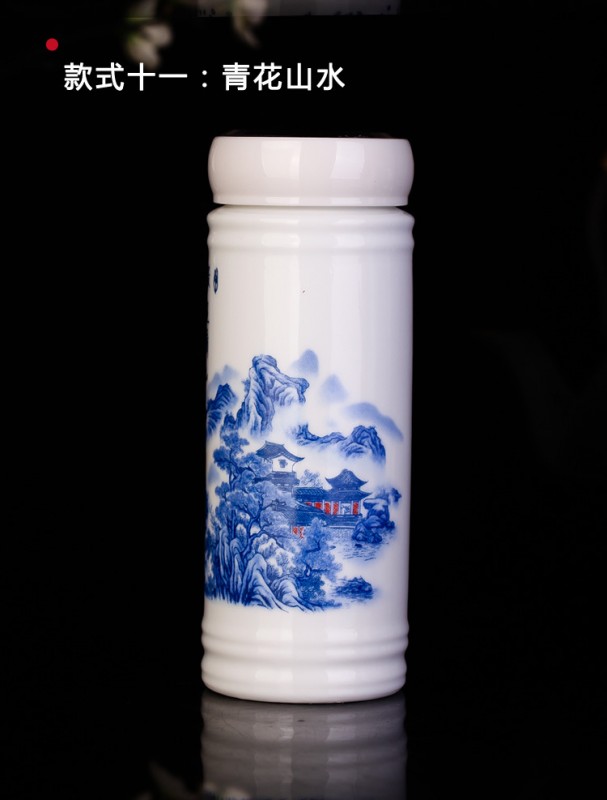 景德镇陶瓷礼品茶杯会议杯定做加印LOGO
