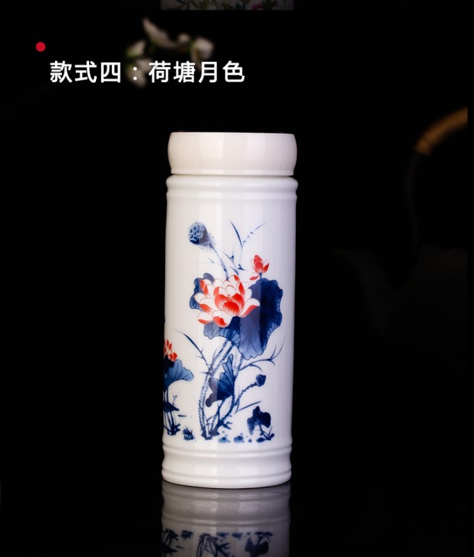 景德镇陶瓷礼品茶杯会议杯定做加印LOGO