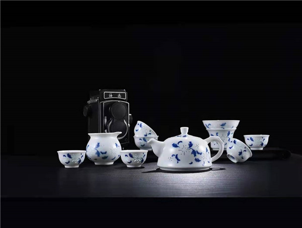 景德镇手绘玲珑茶具