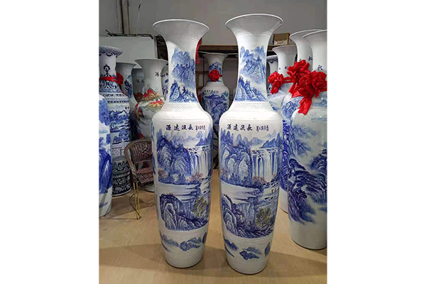 景德镇陶瓷礼品花瓶定做，加企业LOGO标识，可以印字